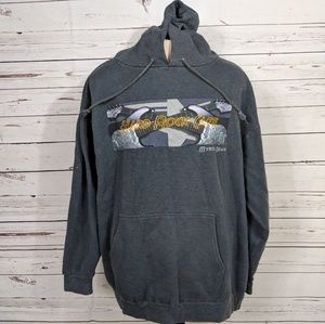 HardRock Cafe Mens Pocket Hoodie Embroidered 2XL